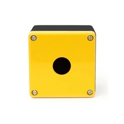 Botoeira PVC Sobrepor 80x82x55mm Cinza Preto/Amarelo com CLE2 168683 - Ace Schmersal