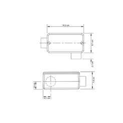 Condulete c/Rosca Tipo LL 1.1/2 c/Tampa c/Ved BSP 56104/085 - Tramontina