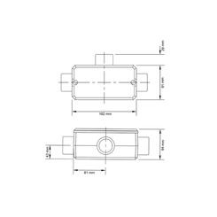Condulete c/Rosca Tipo T 2 c/Tampa c/Ved BSP 56106/086 - Tramontina
