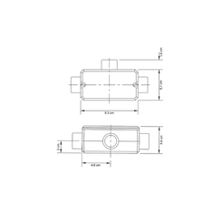 Condulete S/Rosca Tipo T 1/2 C/Tampa 56106/091 - Tramontina