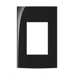 Placa Sleek Ebony 2x4 3 Postos Horizontal 15913 - Margirius