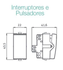 Módulo Sleek Ebony Interruptor Paralelo 10A 16812 - Margirius