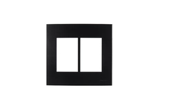 Placa Sleek Clean 4x4 6 Postos Horizontal Preto Fosco Ebony 14456 - Margirius