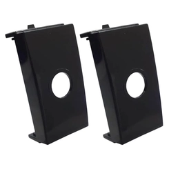 Módulo Sleek Clean Saída de Fio com 2 Unidades Preto Fosco Ebony 16503 - Margirius