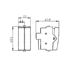Módulo Sleek Ebony Interruptor Duplo Paralelo 10A 17842 - Margirius