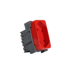 Módulo B3 Tomada 2P+T 10A Vermelho 19487 - Margirius