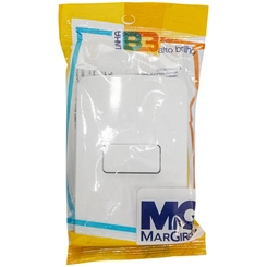 Conjunto B3 Interruptor Simples 1 Tecla Branco 19477 - Margirius