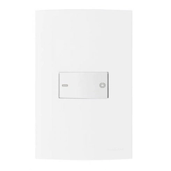 Conjunto Sleek Interruptor Bipolar Simples 10A Branco 16013 - Margirius