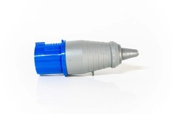 Plugue Industrial 2P+T 16A 220V 6H Azul IP44 PLS-3076 - Soprano
