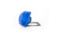 Tomada Industrial Embutir 3P+T 16A 220V 9H Azul IP44 TES-4049 - Soprano