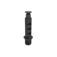 Torre Multiplug Decor 3 Tom 2P+T 16A Preto - Soprano