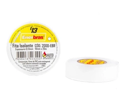 Fita Isolante Colorida 18mm x 20m Branca 2000-EBR - Enerbras