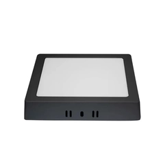Painel LED Sobrepor Quadrado Preto 12W 3000K BFP Bivolt - Blumenau