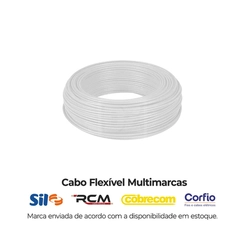 Cabo Flexível 10,00mm 750V Branco - Carretel