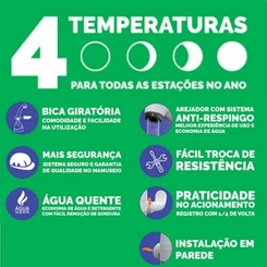 Torneira Elétrica Luna Branca 5500W 127V - Zagonel
