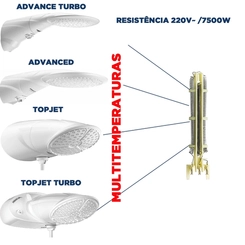 Resistência 7500W 220V Multi Advanced/Turbo Top Jet 3055-O - Lorenzetti