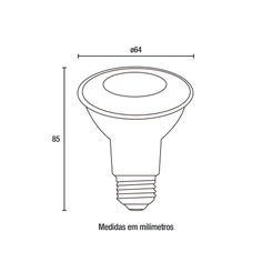 Lâmpada LED PAR20 8W 3000K E27 Biv 01071013 - Blumenau