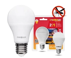 Lâmpada LED Bulbo 2x1 810 lm e Anti-Inseto