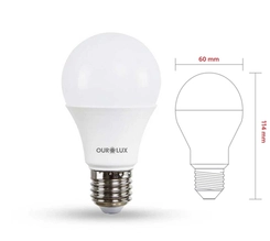 Lâmpada LED Bulbo 770 lm 9W 6500K Bivolt com Fotocélula
